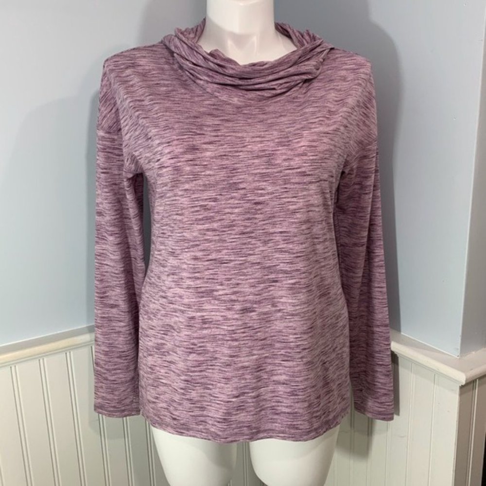 Gaiam | Purple Funnel Neck Active Wear